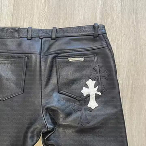 Premium quality 2025 Latest Style <b>Men</b> <b>Leather</b> Pants Best Quality 100% <b>Leather</b> Pants With Low Price Custom Design Plus Size OEM - Product Image 2