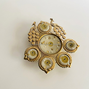 Luxury Urli Candle Gift Set | Golden Peacock Design | Festive Home Decor & Diwali Gifting - Product Image 1