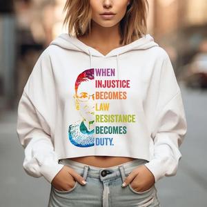 Cuando la Injusticia se Convierte en Ley, la Resistencia se Convierte en Deber, Sudadera con Capucha, Derechos Reproductivos, Resistencia a la Justicia Social Feminista - Product Image 2