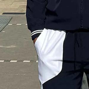 Conjunto Deportivo de 2 Piezas para Hombre, Chaqueta con Cierre y Cuello Alto, Pantalones Deportivos con Cordón, 100% Algodón Felpa - Product Image 3