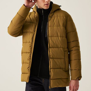 Veste longue matelassée unisexe personnalisée, veste d'hiver pour l'extérieur, à capuche, isolée, rembourrée en coton, fermeture éclair, chaude, style bomber, patchwork - Product Image 4