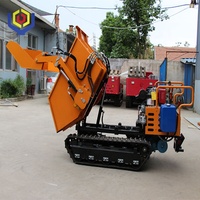 800KG Raupen-Minidumper Traktorlader Frontlader Selbstladendes Hydrauliksystem Dieselmotor 10PS Pumpengetriebe Motorgetriebe