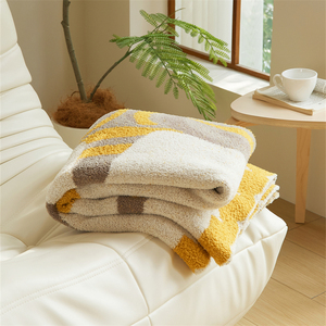 Luxurious and Comfortable 100% Polyester <strong>Knitted</strong> Solid Eco-friendly <strong>Throw</strong> <strong>Blanket</strong> for Home Decoration Office Use and Travel MDE - Product Image 6