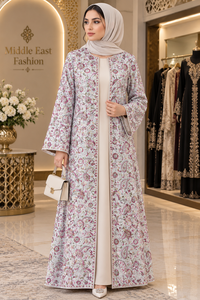 Embroidered Lace <b>Fabric</b> With Paisley Floral Pattern Metallic Thread 58/60 Inches Wide For Women Wedding Special Occasion Apparel - Product Image 3