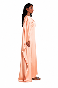 Abaya de Manga Larga Estilo Kaftan de Alta Calidad 2026, de Seda Satén, Elegante, Suave y Fluida, Apta para Hijab - Product Image 2