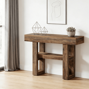 Consolle Lunga Moderna di Lusso in Legno Massello per Ingresso, Appartamento, Hotel o Soggiorno - Arredamento Contemporaneo per la Casa - Product Image 3