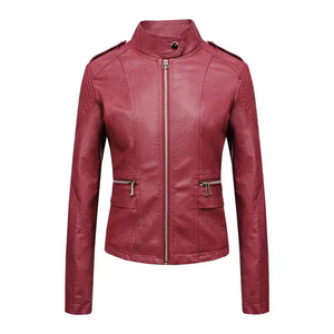 Veste en cuir pour femmes et filles, design OEM unique, logo personnalisé, vente chaude, veste en cuir véritable pour femmes - Product Image 4