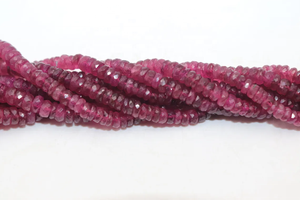 ลูกปัดทัวร์มาลีนสีชมพูธรรมชาติทรงรอนเดลเหลี่ยมเพชรพลอย ขนาด 4-5 มม. ความยาว 16 นิ้ว สำหรับทำเครื่องประดับ ขายส่ง - Product Image 4