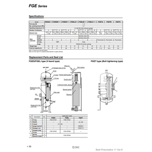 FGESA-10-T005A de filtre à air industriel SMC Pneumatics - Product Image 1