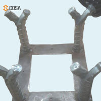 Perno de Anclaje de Ala Trasera con Clasificación Sísmica, Color Plateado, Resistencia a la Cizallamiento de 5000 lb, Rosca M16, Recubierto de Zinc, para Concreto, Estándar Chino