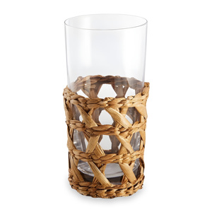 Woven water hyacinth <b>cup</b> holder eco friendly tumbler wrap cover good deal glassware accessories - Product Image 5