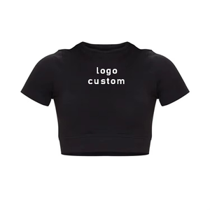 Camisetas Cortas de Manga Larga para Mujer, Moda 2026, Color Sólido, Ropa Casual de Verano - Product Image 3