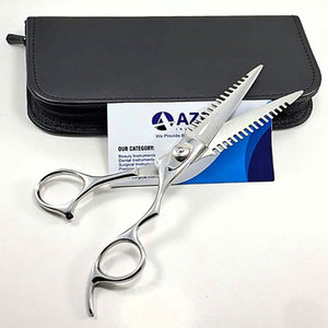 Ciseaux de coiffure professionnels en acier inoxydable forgé, à dents de requin, pour barbier et salon de coiffure - Product Image 1
