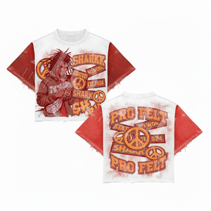 Camisetas de Hombre Estilo Urbano, Cuello Redondo, Hombros Caídos, Manga Corta, Hip Hop, Transpirables, Corte Holgado, Ligeras, de Algodón Felpa - Product Image 6