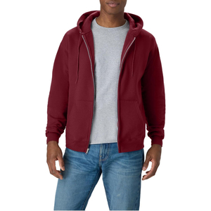 Sweat-shirt à capuche zippé pour homme, couleur turquoise, coupe classique, matière polaire décontractée, couleur unie, vêtement d'automne - Product Image 4