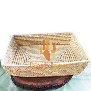 Vintage Waterproof Moonj Grass Tray Moonj Grass Tray-Waterproof Eco-Friendly Mini with Handle Rectangular Design Vintage Style - Product Image 2