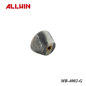 OEM ODM Gray Cone Marble Furniture Knob Decorative Handle Insert Polished Stone Cabinet Hardware for Drawer Furniture - Product Image 6
