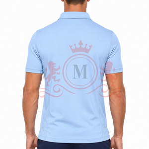 Luxury Sky <b>Blue</b> <b>Polo</b> <b>Shirt</b> Modern Comfort Lightweight Fabric Breathable Short Sleeve Smart Casual Daily Clothing - Product Image 4