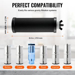 Filtri per Acqua da Esterno Facili da Sostituire con Elementi di Purificazione a Carbone Attivo, Filtri di Ricambio per Impianti ad Acqua a Gravità - Product Image 6