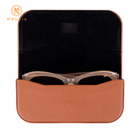 Étui de rangement pour lunettes de soleil en cuir PU de luxe fait à la main, organisateur de lunettes rectangulaire avec fermeture magnétique