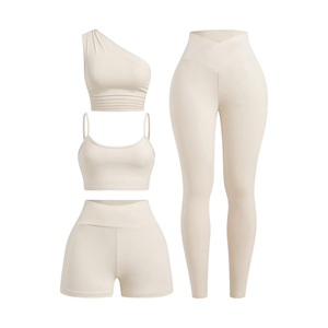 Ensemble de yoga OEM en nylon élasthanne haute élasticité, anti-transparence, respirant, sensation seconde peau, tenue de sport 2 pièces : soutien-gorge de sport et legging - Product Image 1