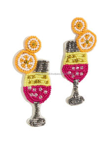 Boucles d'oreilles pendantes de broderie de perles de luxe pour femmes pour manteaux de trench religieux orthodoxes pour anniversaire - Product Image 4