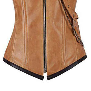 Corset amincissant de haute qualité sans couture pour femme, gaine sculptante en caoutchouc, dernière collection, vente en gros, corset en cuir Steampunk pour femme - Product Image 4