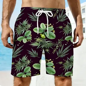 Shorts d'été pour hommes, imprimé dégradé 3D palmiers, style hawaïen, short de bain ample pour hommes - Product Image 3