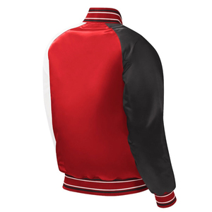 Custom Satin <b>Bomber</b> <b>Jacket</b> Men <b>Women</b> OEM Wholesale Streetwear Varsity Satin <b>Jacket</b> Embroidered Logo <b>Lightweight</b> Fashion Coat - Product Image 4