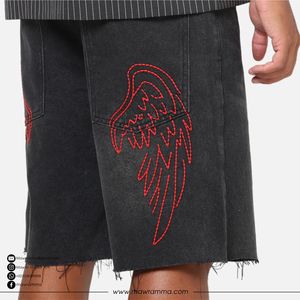 กางเกงยีนส์ขาสั้นผู้ชายคุณภาพสูง ยูนิเซ็กส์ สไตล์วินเทจ สำหรับฤดูร้อน เหมาะกับกิจกรรมกลางแจ้ง ปักโลโก้ ลำลอง ทรงคลาสสิค ตรง ใส่สบาย เป็นมิตรต่อสิ่งแวดล้อม - Product Image 6