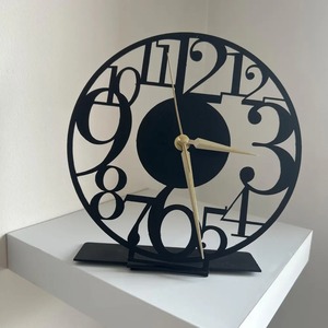 Minimal Black Wooden Base <b>Table</b> <b>Clock</b> Suitable For Office Cabins Home Bedrooms And Desk Decor Wholesale From India - Product Image 1