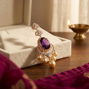 Bijoux en or 9k, 10k, 14k, 18k avec diamants de laboratoire et pierre violette, magnifiques bijoux luxueux pour filles et femmes - Product Image 5