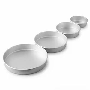 <b>Baking</b> pan silver aluminum round layer cake pans multi-size <b>set</b> for commercial bakery and home pastry <b>baking</b> pan - Product Image 1