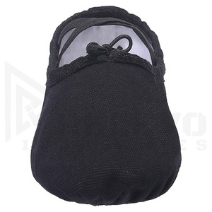 Chaussons de danse en toile noire à semelle souple, légers, respirants, avec sangle élastique, pour hommes et femmes, pour commande en gros - Product Image 4