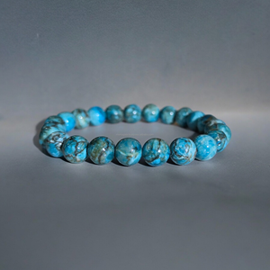 African <b>Turquoise</b> Natural Gemstone <b>Beaded</b> Stretch Bracelet Dark Blue Green Crystal Jewelry for Men Women Wholesale Custom Design - Product Image 6