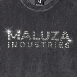 Camiseta Casual de Lujo Urbana de Moda Hip Hop con Pedrería y Terciopelo para Hombre MALUZA INDUSTRIES - Product Image 5
