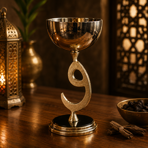 Brûleur d'encens arabe artisanal en laiton, Mabkhara en métal, encensoir de luxe pour Oud et charbon, décoration islamique, décoration festive pour Ramadan et Aïd - Product Image 6
