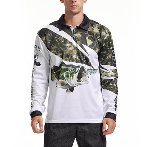 Chemises de pêche à manches longues, nouveau design, UPF50+, séchage rapide, respirantes, jersey de pêche personnalisé avec impression de poissons, vêtements de pêche - Product Image 5