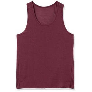 Men's Solid Color O-Neck Knitted Tank <b>Top</b> Casual Wear <b>Maroon</b> - Product Image 1