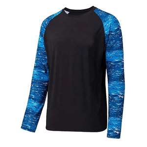 Chemises de pêche en jersey à manches longues avec logo personnalisé, design camouflage et corps uni, 100% polyester et élasthanne, sublimation - Product Image 2