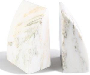 Trending Best Selling Aesthetic design Marble Bookends for Shelves Natural Stone <b>Book</b> Stopper for <b>Books</b> CD Movies - Product Image 4
