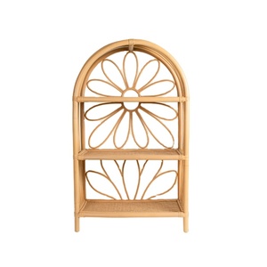 Natural Rattan Kids Shelf Arch Shape Decorative <b>Storage</b> Rack Eco Friendly Kids Room Furniture Wholesale Bulk Supplier Organizer - Product Image 4