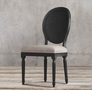 Chaise de salle à manger traditionnelle rembourrée avec pieds en bois, assise en lin, style design moderne pour la maison, le bureau et l'hôtellerie - Product Image 1