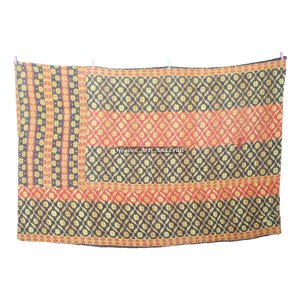 Kantha Quilt Cotton Vintage <b>Throw</b> Blanket Multi Design Indian Handmade Indian Reversible Hand <b>Stitched</b> Heavy <b>Throw</b> Old Sari - Product Image 1