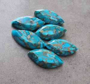 Turquesa Azul, Corte Marquesa Facetado, Gema Calibrada, Piedra Suelta para Joyería, Anillo, Colgante, Manualidades - Product Image 2