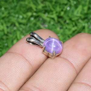 จี้พลอยไพลินสีชมพูธรรมชาติ วินเทจ รูปดาว เงินแท้ 925 เครื่องประดับพลอยสำหรับผู้หญิง - Product Image 4