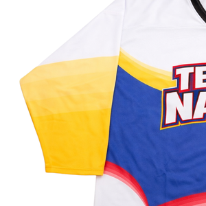 Camiseta de Hockey sobre Hielo Sublimada Personalizada, Manga Corta, Azul, Amarillo, Rojo, Nombre del Equipo, Camiseta Deportiva Transpirable para Hombre - Product Image 4