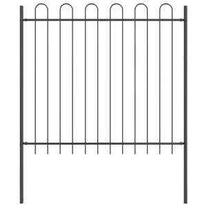 Clôture de jardin grise en 3 parties, revêtement poudré, 16,73 x 4,92 pieds, en acier galvanisé prépeint - Product Image 5