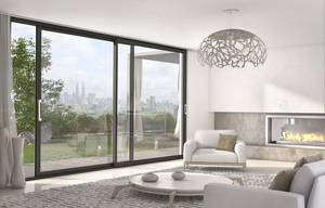 Rotura térmica resistente a los rayos UV marco Delgado puerta corrediza de jardín de aluminio para el hogar de América <span class=keywords><strong>del</strong></span> <span class=keywords><strong>Norte</strong></span> vista panorámica cerradura de seguridad - Product Image 5