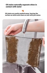 Paño de cocina de doble cara, paño de limpieza resistente a la abrasión para cocina, reemplaza el aceite antiadherente de poliéster de acero, Cuadrado de 300gsm - Product Image 6